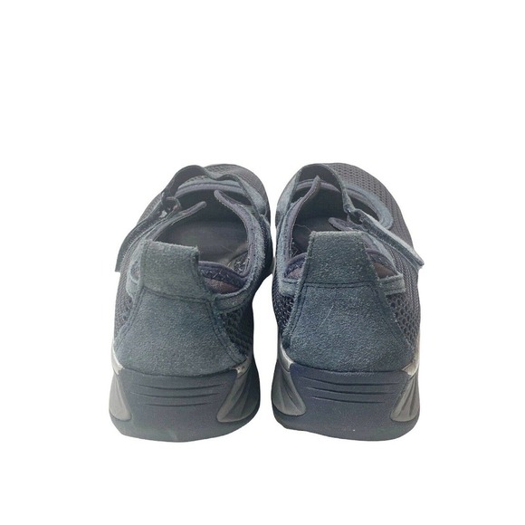 Skechers Relaxed Fit Memory Foam Womens Sz 10 Black Adjus Mary Jane Flats Blue - Picture 5 of 7